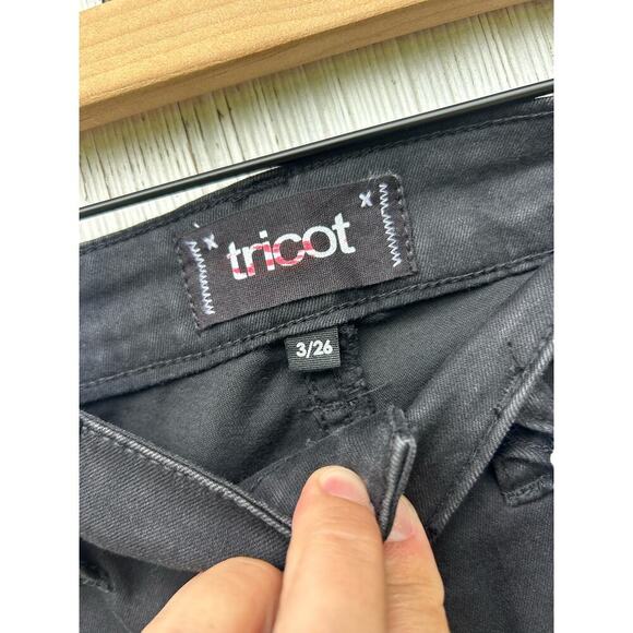 NWT Gina Tricot Womens Black Mid Rise Flare Denim‎ Jeans Cotton Blend Size 3/26 - Picture 6 of 9